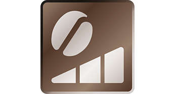 Az erősségválasztó megjegyzi, hogy milyen erősen szereti a kávéját