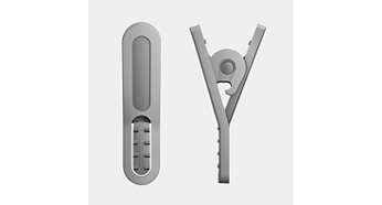 Cable clip included for tangle-free workout
