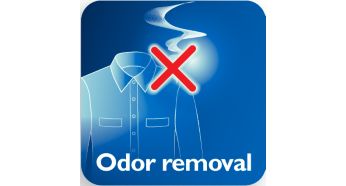 Eltávolítja a cigaretta-, az étel- és a testszagot