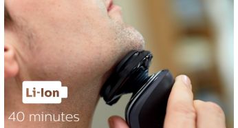 40 minutos de afeitado sin cable