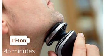 45 minutes of cordless shaving