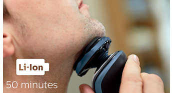 50 minutes of cordless shaving