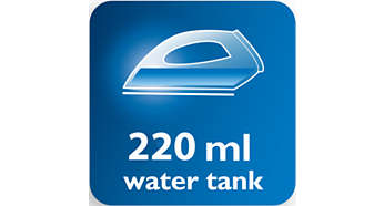 Large 220 ml water tank that makes water filling convenient