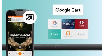 Grâce à Google Cast, diffusez en toute simplicité de la musique depuis votre téléphone directement sur votre enceinte