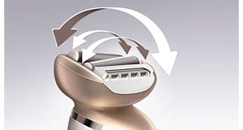 Multiflex head with dual foils for fewer missed hairs