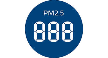 Real time PM2.5 feedback and 4 color AQI light
