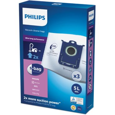 Philips  saco para o pó descartável s-bag, desempenho de longa duração FC8027