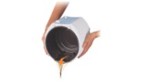Integrated pouring spout for neat oil pouring
