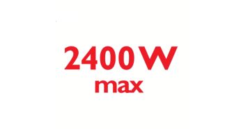 Puissance de 2 400 W pour un débit vapeur continu et élevé