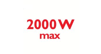 2000 Watt enables constant high steam output
