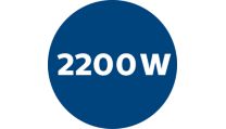 Moteur de 2 200 watts pour une puissance d'aspiration jusqu'à 500 watts