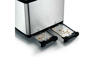 Removable crumb tray for easy cleaning