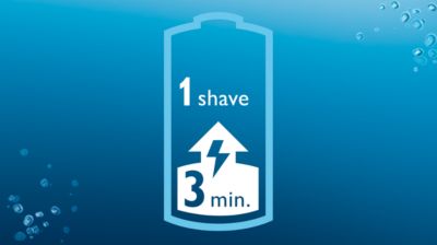 Quick charge for 1 shave