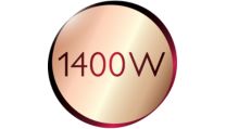 La potencia de 1400 W ofrece una salida de vapor abundante y continua