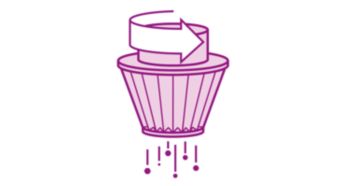 AutoClean filter optimizes suction power