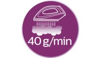 Konstanter Dampfstoß von bis zu 40 g/min für effektiveres Glätten.
