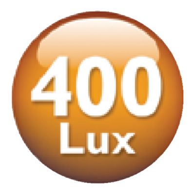 400 Lux light intensity