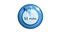 Up to 55 minutes of cordless cleaning power on hard floors