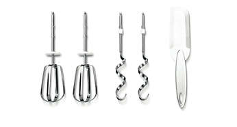 Beaters and dough hooks included