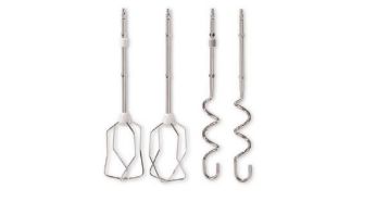 Beaters and dough hooks included