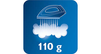 110-g steam boost to remove stubborn creases easily