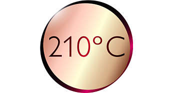 Профессиональная высокая температура укладки 210 °C для идеальных результатов, как в салоне красоты