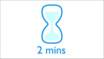 Start quickly: less than 2 minutes start-up time