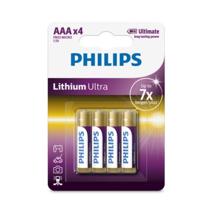 Philips  Батарея Тип AAA FR03LB4A/10