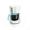 Macchina per caffè all'americana in vetro bianco/blu