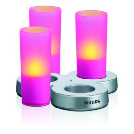 Philips  Farbige LED-Kerze Prinzessin LAA31BYPC/12