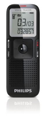 Digitale recorder met spraakvolume-indicator en ClearVoi