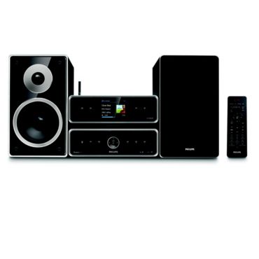 Philips Streamium Sistema Micro Hi-Fi USB sem fios 160 GB / 2000 CDs MCI500H/12