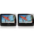Reproductor de DVD portátil con pantalla dual LCD de 23 cm/9"