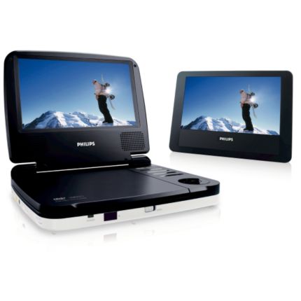 Philips  Leitor de DVD portátil Ecrã LCD duplo de 7