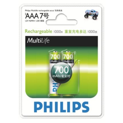Philips  充电电池 AAA R03B2A70/93