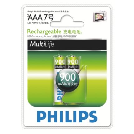 Philips  充电电池 AAA R03B2A90/93