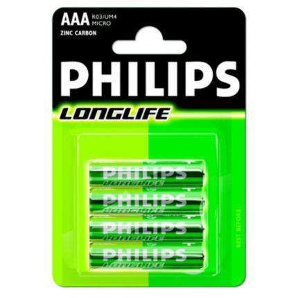 Philips LongLife Batterie AAA R03-P4/01B