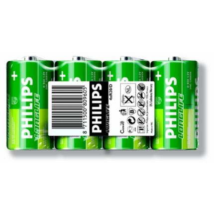 Philips LongLife Batteri D R20-P4/01S