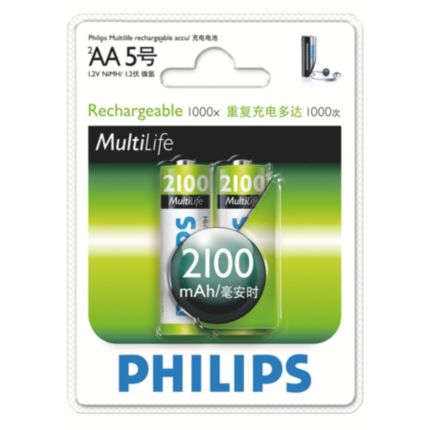 Philips  充电电池 AA R6B2A210/93