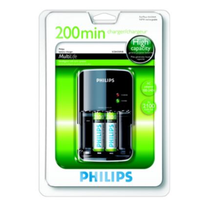 Philips  Зарядное устройство для акк. батарей 200 минут SCB4350NB/12