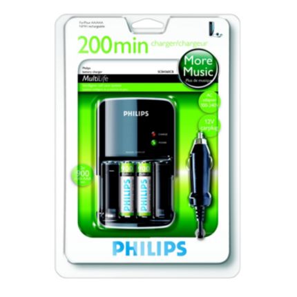 Philips  Carregador de pilhas 200 minutos SCB4360CB/12