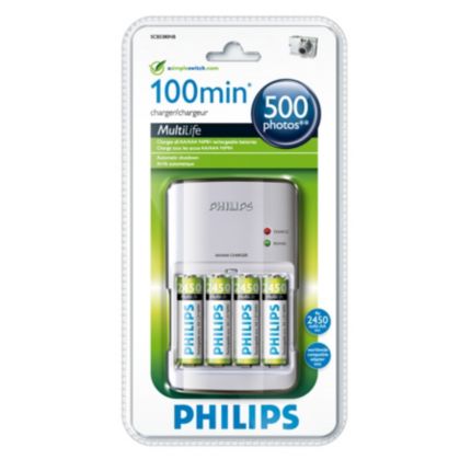 Philips  Akkuladegerät 100 Minuten SCB5380NB/12