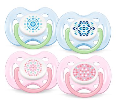0-6m BPA-Free Contemporary Freeflow Pacifier