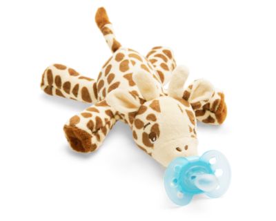 Philips Avent Peluche con chupete de jirafa ultra soft sin bpa 06 meses snuggle girafa 06m
