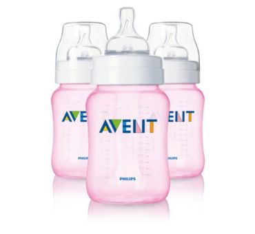 3 Classic 9oz Slow Flow Nipple Feeding bottle