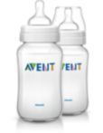 2 Classic 11oz Variable Flow Nipple Feeding bottle
