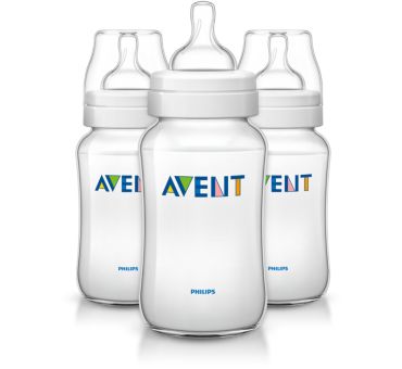 3 Classic 11oz Variable Flow Nipple Feeding bottle