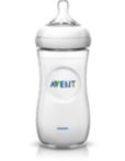 1 Natural 330 ml sutteflaske med sut med medium gennemløb
