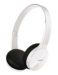Casque stéréo Bluetooth supra-aural, blanc