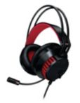 Casque pour jeux PC avec micro rétractable, noir